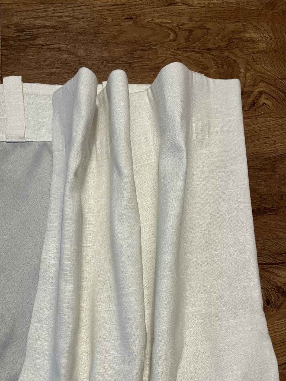 Pottery Barn Emery Linen White Blackout 3-in-1 Pole Top Curtain Panel 50" x 108"